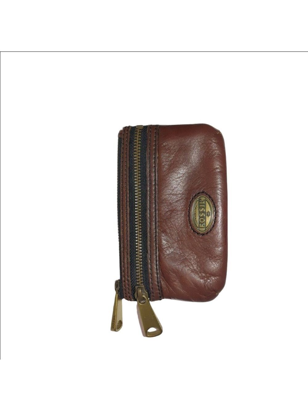 Fossil Explorer Vintage Small Pebbled Leather Zippered Pouch